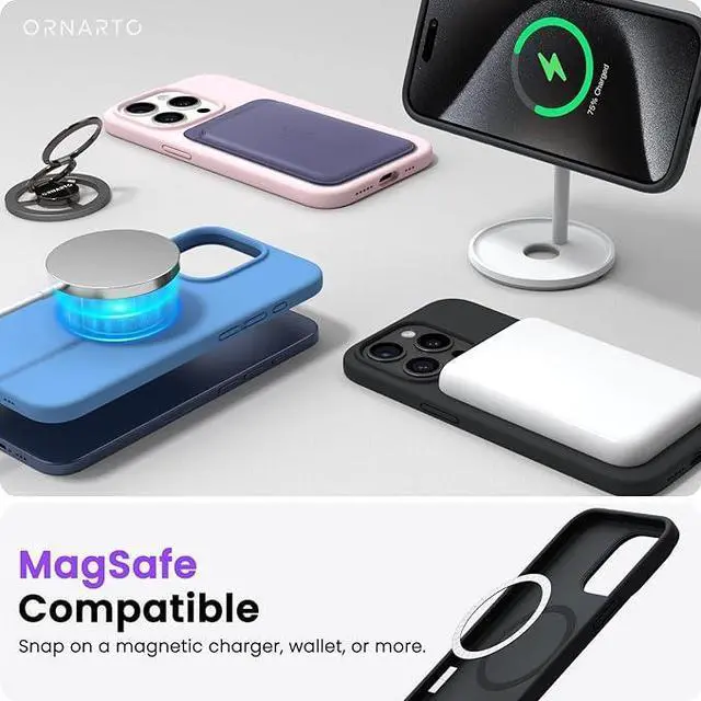 Alt view image 5 of 7 - Entronix [Magnetic] Case Compatible with iPhone 12 Pro Max - Soft-Touch Liquid Silicone