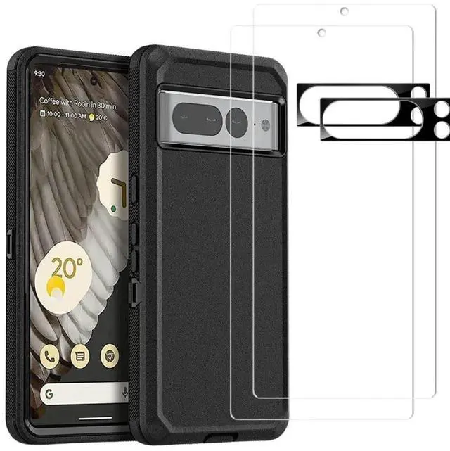 Main image of Entronix Bundle Compatible with Pixel 8 Pro - Heavy Duty Case, 2 Clear Screen Protectors & 2 Camera Lens Protectors
