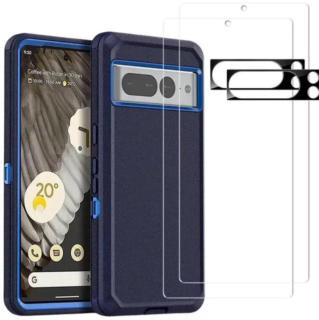 Alt view image 2 of 7 - Entronix Bundle Compatible with Pixel 8 Pro - Heavy Duty Case, 2 Clear Screen Protectors & 2 Camera Lens Protectors