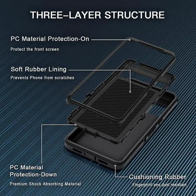 Alt view image 4 of 7 - Entronix Bundle Compatible with Pixel 8 - Heavy Duty Case, 1 Clear Screen Protector & 1 Camera Lens Protector