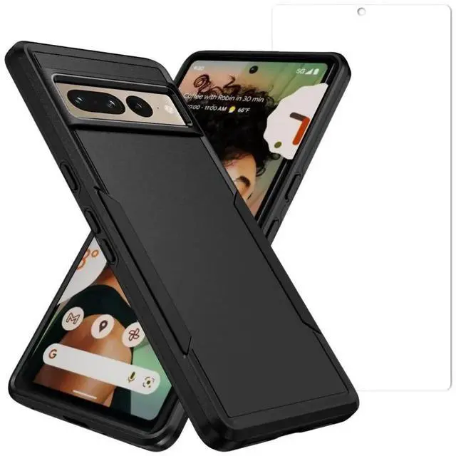 Main image of Entronix Bundle Compatible with Pixel 7 Pro - Soft-Touch Dual-Layer Case & 1 Clear Screen Protector