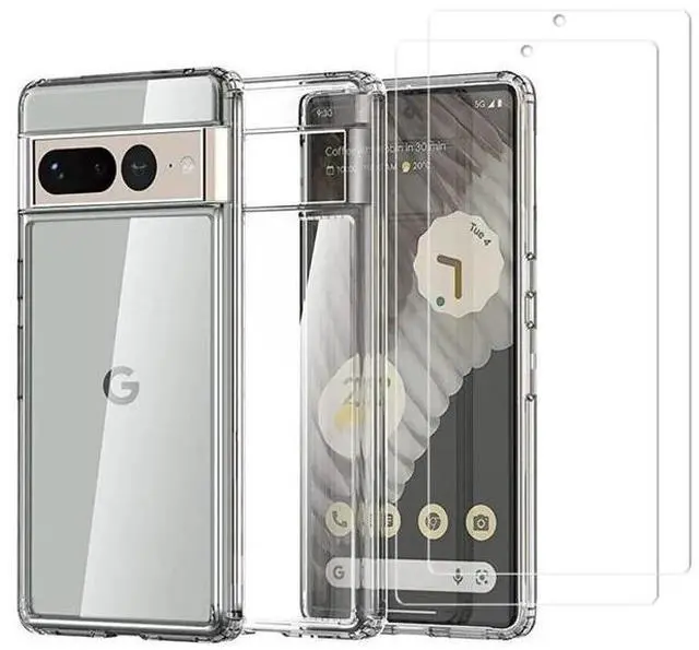 Main image of Entronix Bundle Compatible with Pixel 7 Pro - Clear Case & 2 Clear Screen Protectors