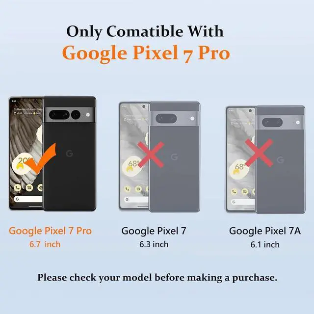 Alt view image 6 of 7 - Entronix Bundle Compatible with Pixel 7 Pro - Soft-Touch Dual-Layer Case & 1 Clear Screen Protector