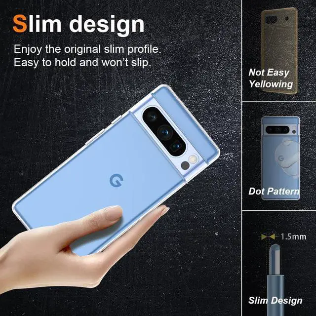 Alt view image 4 of 5 - Entronix Bundle Compatible with Pixel 7 Pro - Clear Case & 2 Clear Screen Protectors