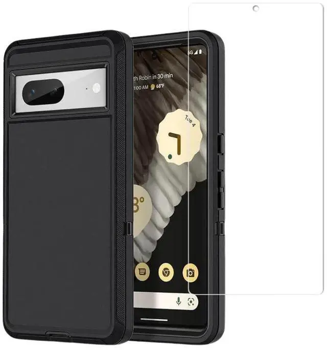 Alt view image 2 of 7 - Entronix Bundle Compatible with Pixel 7a - Heavy Duty Case & 1 Clear Screen Protector