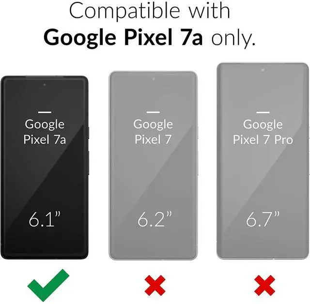 Alt view image 4 of 7 - Entronix Bundle Compatible with Pixel 7a - Heavy Duty Case & 1 Clear Screen Protector