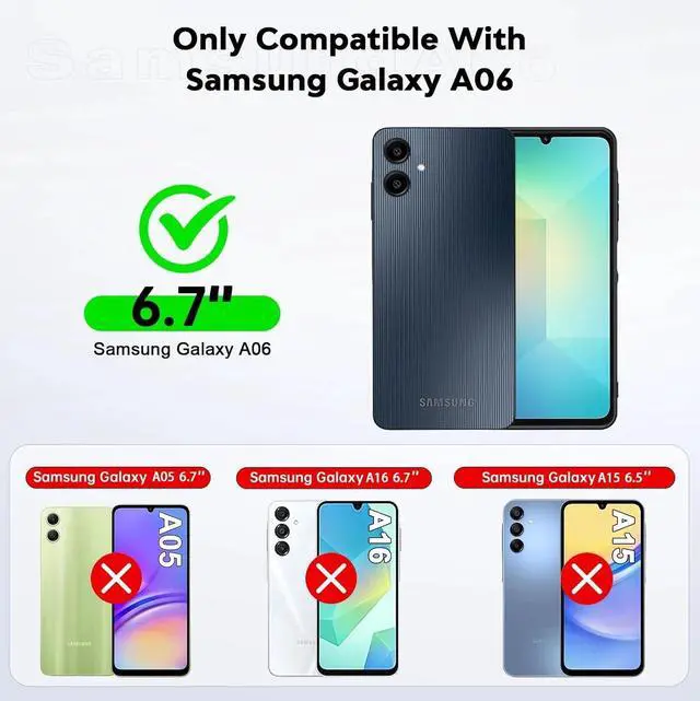 Alt view image 6 of 7 - Entronix Bundle Compatible with Galaxy A06 - Heavy Duty Case & 1 Clear Screen Protector