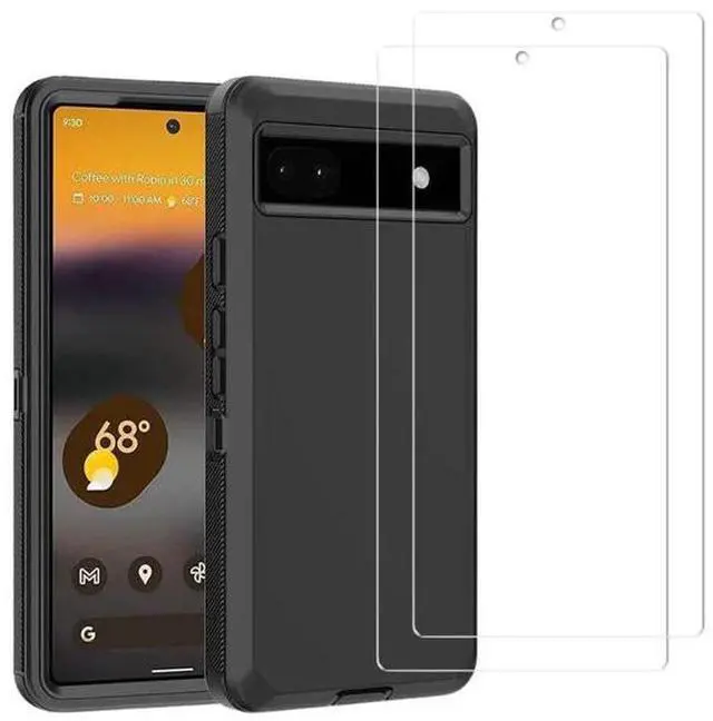 Alt view image 2 of 7 - Entronix Bundle Compatible with Pixel 6a - Heavy Duty Case & 2 Clear Screen Protectors