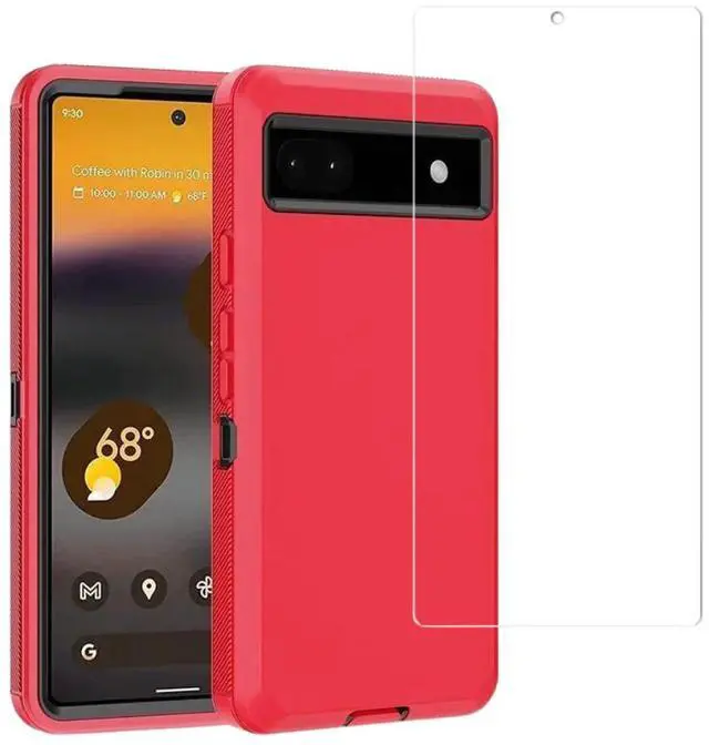Alt view image 3 of 7 - Entronix Bundle Compatible with Pixel 6a - Heavy Duty Case & 1 Clear Screen Protector