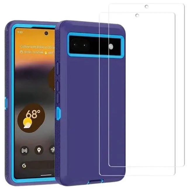 Main image of Entronix Bundle Compatible with Pixel 6a - Heavy Duty Case & 2 Clear Screen Protectors