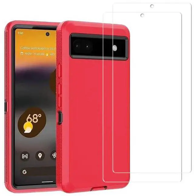 Alt view image 3 of 7 - Entronix Bundle Compatible with Pixel 6a - Heavy Duty Case & 2 Clear Screen Protectors