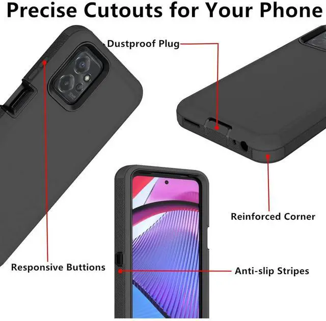 Alt view image 7 of 7 - Entronix Bundle Compatible with Pixel 6a - Heavy Duty Case & 1 Clear Screen Protector