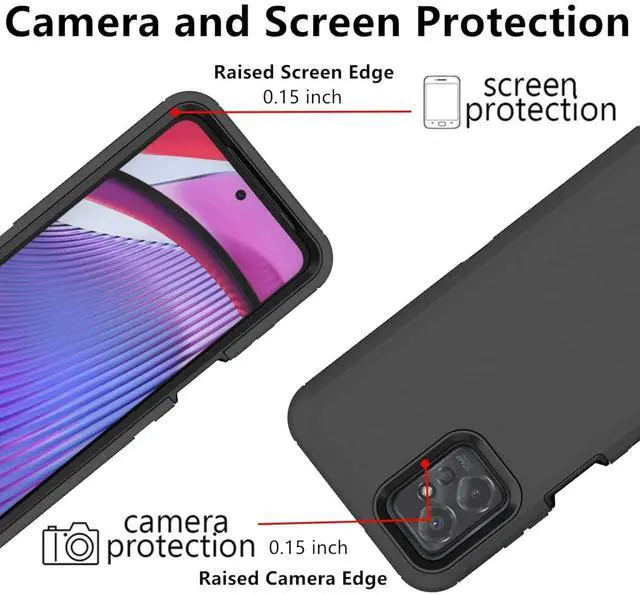 Alt view image 6 of 7 - Entronix Bundle Compatible with Pixel 6a - Heavy Duty Case & 1 Clear Screen Protector