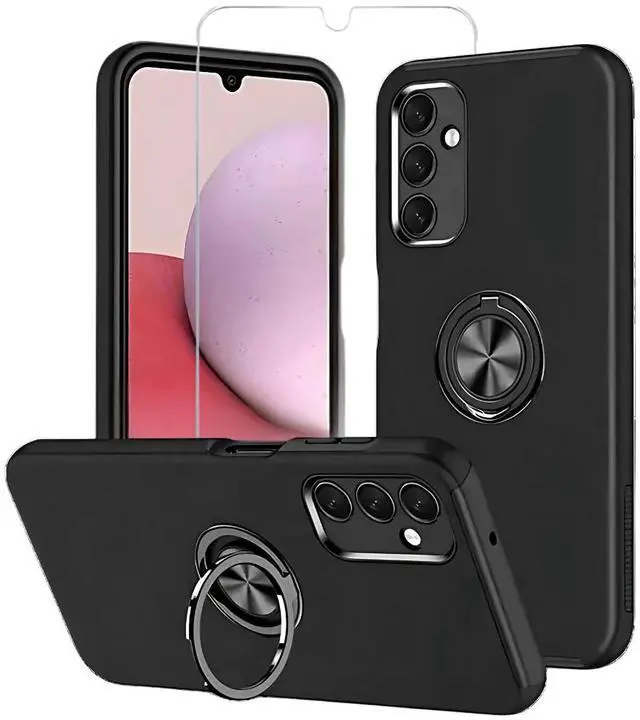 Alt view image 2 of 7 - Entronix Bundle Compatible with Galaxy A16 - 360º Circular Ring Gripstand Case & 2 Clear Screen Protectors