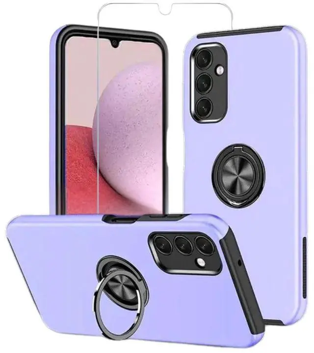 Alt view image 5 of 7 - Entronix Bundle Compatible with Galaxy A16 - 360º Circular Ring Gripstand Case & 2 Clear Screen Protectors