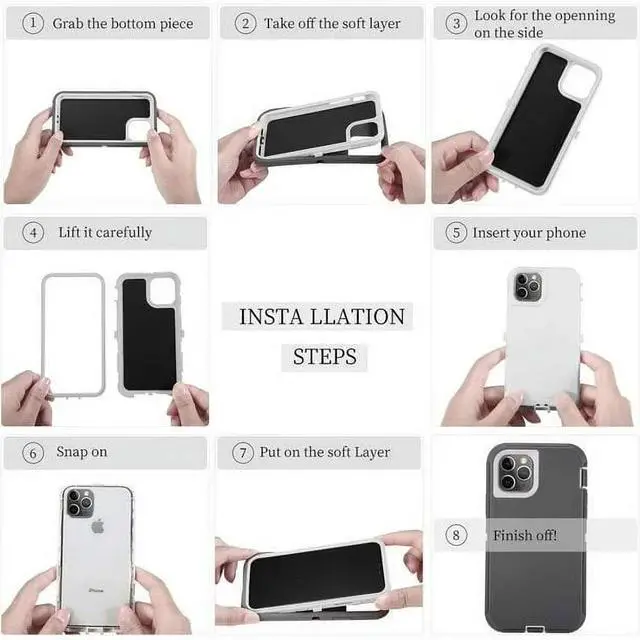 Alt view image 4 of 7 - Entronix Case Compatible with iPhone 12 Pro Max - Triple-Layer Heavy Duty Protection