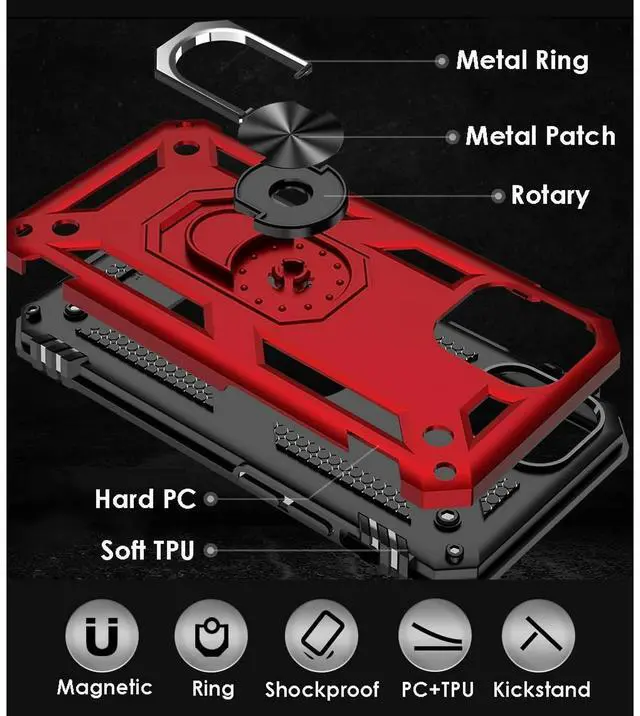Alt view image 4 of 7 - Entronix Case Compatible with iPhone 12 Mini - Dual-Layer Guard Gripstand
