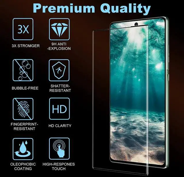Alt view image 4 of 6 - Entronix Clear Screen Protector Compatible with Galaxy Note 10 Plus - 2-Piece Combo