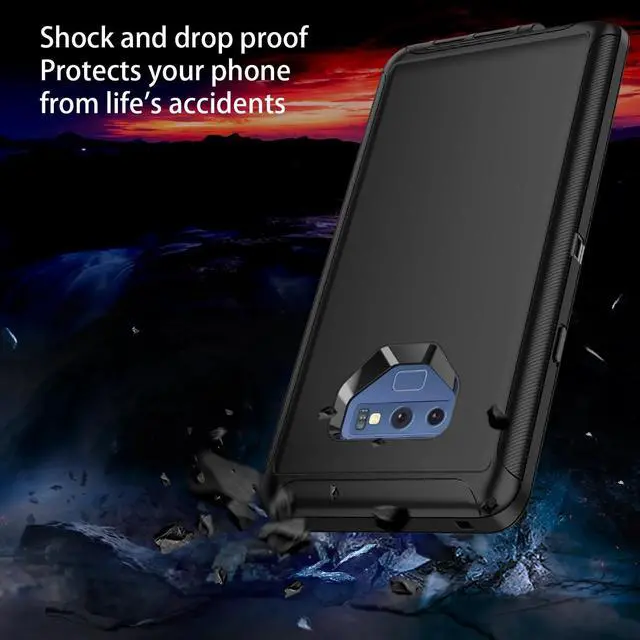 Alt view image 5 of 7 - Entronix Bundle Compatible with Galaxy Note 9 - Heavy Duty Case & 2 Clear Screen Protectors