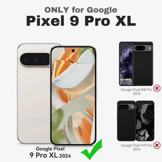 Alt view image 2 of 7 - Entronix Bundle Compatible with Pixel 9 Pro XL - Clear Case & 2 Clear Screen Protectors