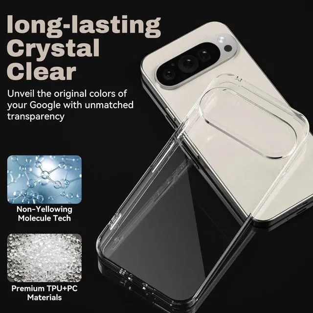 Alt view image 6 of 7 - Entronix Bundle Compatible with Pixel 9 Pro XL - Clear Case & 2 Clear Screen Protectors