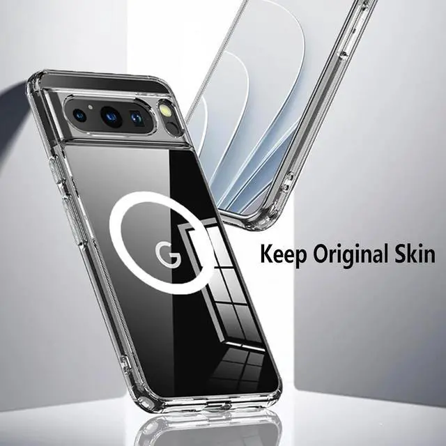 Alt view image 3 of 6 - Entronix Bundle Compatible with Pixel 9 Pro XL - [Magnetic] Clear Case & 1 Clear Screen Protector
