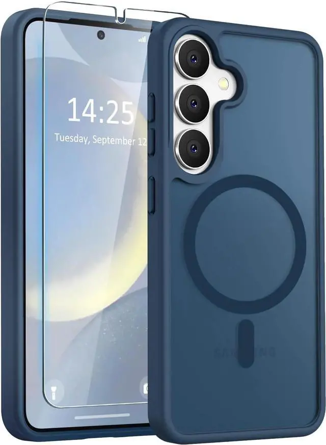 Alt view image 3 of 7 - Entronix Bundle Compatible with Galaxy S25 - [Magnetic] Translucent Matte Case & 1 Clear Screen Protector