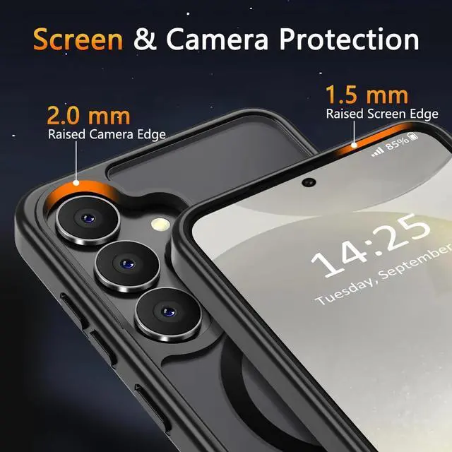 Alt view image 6 of 7 - Entronix Bundle Compatible with Galaxy S25 - [Magnetic] Translucent Matte Case & 1 Clear Screen Protector