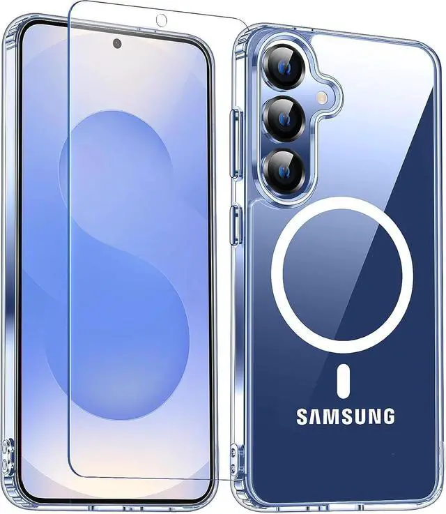 Main image of Entronix Bundle Compatible with Galaxy S24 - [Magnetic] Clear Case & 1 Clear Screen Protector