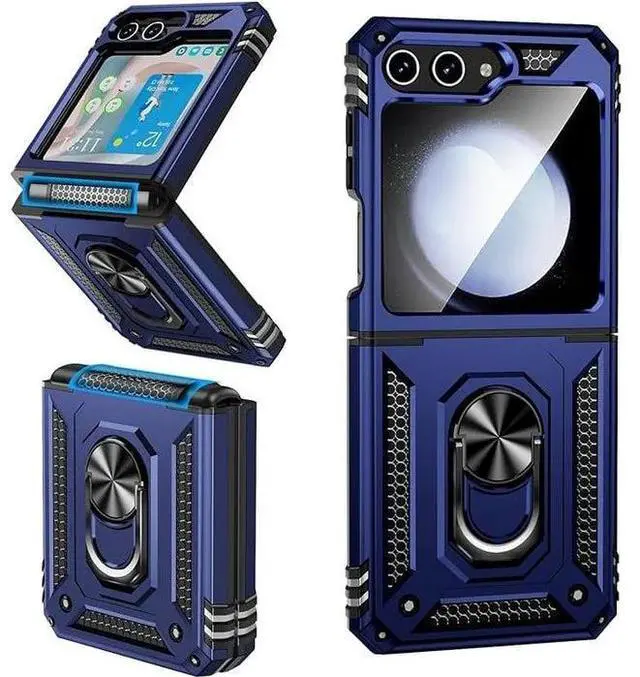 Alt view image 2 of 7 - Entronix Case Compatible with Galaxy Z Flip 6 - Dual-Layer Guard Gripstand