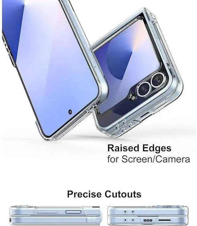 Alt view image 6 of 6 - Entronix Case Compatible with Galaxy Z Flip 6 - [Hard Back] Clear Cover