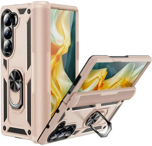Alt view image 4 of 7 - Entronix Case Compatible with Galaxy Z Fold 6 - Dual-Layer Guard Gripstand