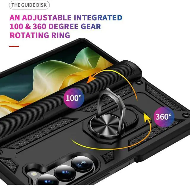 Alt view image 7 of 7 - Entronix Case Compatible with Galaxy Z Fold 6 - Dual-Layer Guard Gripstand