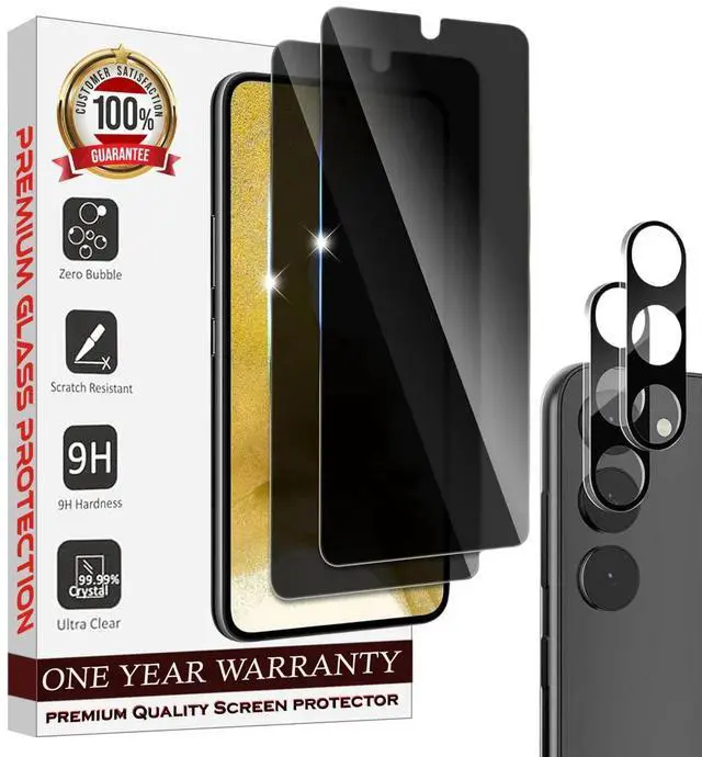 Main image of Entronix Anti-Spy Privacy Screen Protector & Camera Lens Protector Compatible with Galaxy S25 Plus - 4 Piece Combo