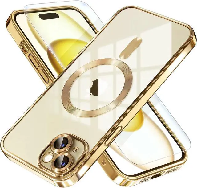Alt view image 3 of 7 - Entronix Bundle Compatible with iPhone 13 - [Magnetic] Luxury Glossy Case & 1 Clear Screen Protector