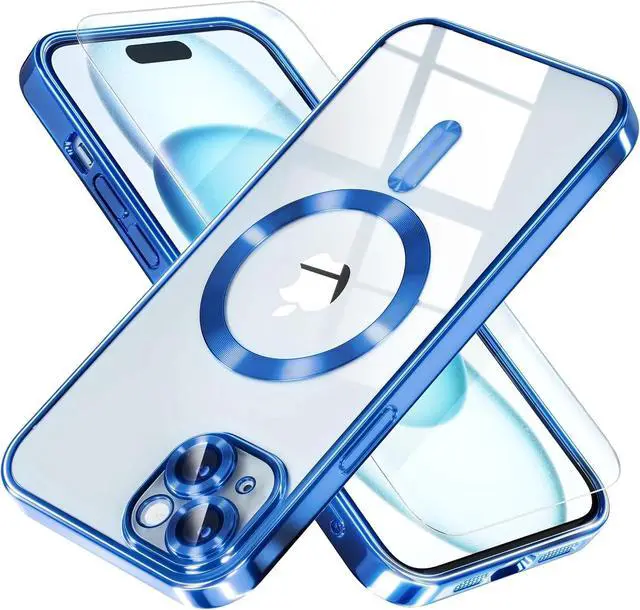 Main image of Entronix Bundle Compatible with iPhone 13 - [Magnetic] Luxury Glossy Case & 1 Clear Screen Protector