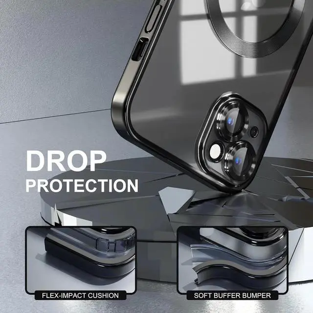Alt view image 7 of 7 - Entronix Bundle Compatible with iPhone 13 - [Magnetic] Luxury Glossy Case & 1 Clear Screen Protector
