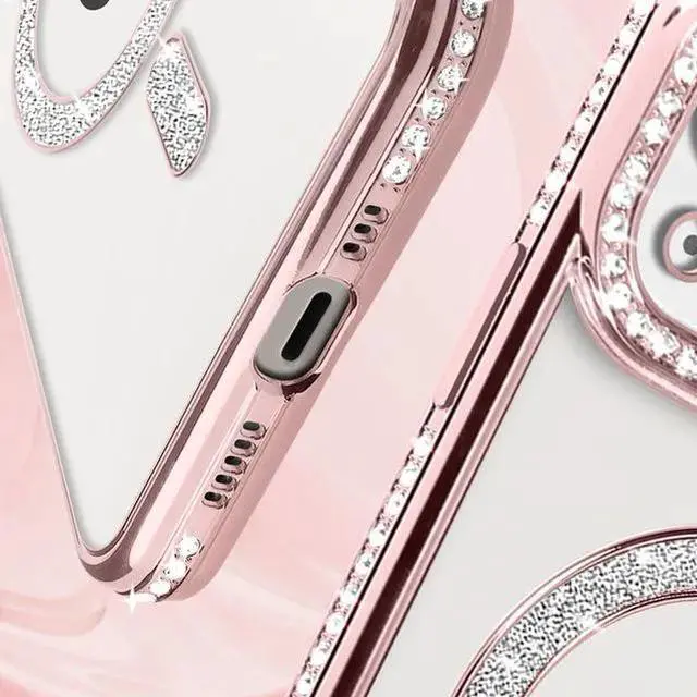 Alt view image 5 of 7 - Entronix [Magnetic] Case Compatible with iPhone 15 Plus - [Clear Back] Luxury Diamonds