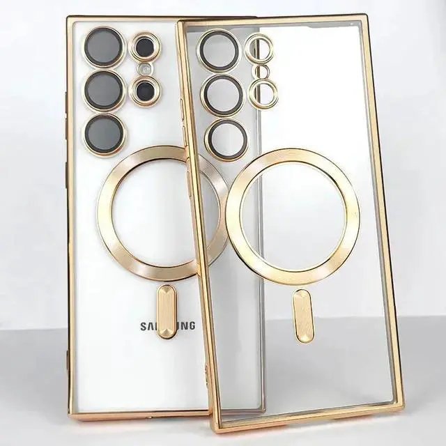 Alt view image 6 of 7 - Entronix [Magnetic] Case Compatible with Galaxy S25 Ultra - [Clear Back] Luxury Glossy Cover