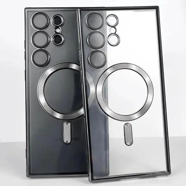 Alt view image 3 of 7 - Entronix [Magnetic] Case Compatible with Galaxy S25 Ultra - [Clear Back] Luxury Glossy Cover