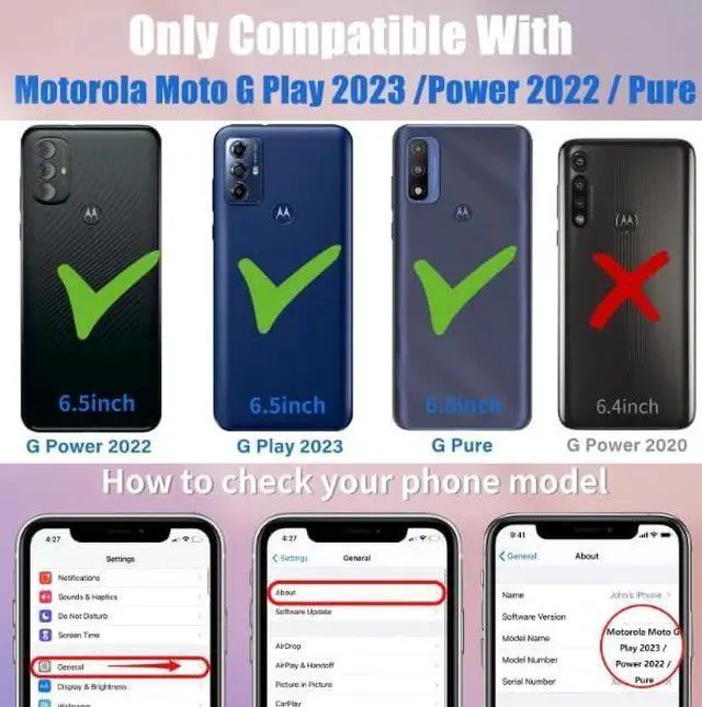Alt view image 4 of 7 - Entronix Case Compatible with Moto G Pure - Triple-Layer Heavy Duty Protection