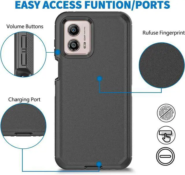 Alt view image 7 of 7 - Entronix Case Compatible with Moto G Pure - Triple-Layer Heavy Duty Protection