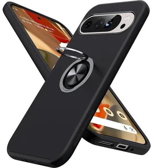 Alt view image 2 of 7 - Entronix Case Compatible with Pixel 9 Pro XL - 360º Circular Ring Gripstand