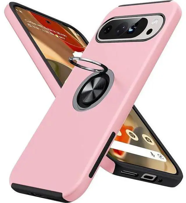 Alt view image 4 of 7 - Entronix Case Compatible with Pixel 9 Pro XL - 360º Circular Ring Gripstand