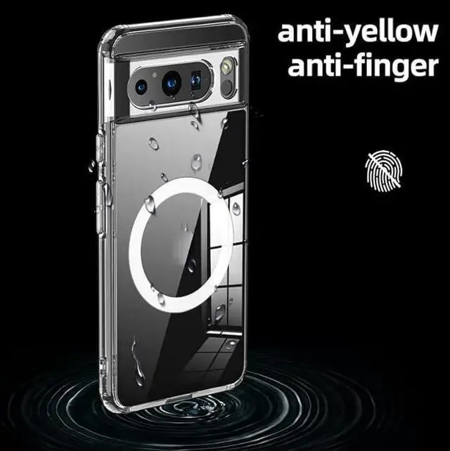 Alt view image 3 of 5 - Entronix [Magnetic] Case Compatible with Pixel 9 Pro XL - [Hard Back] Slim Clear