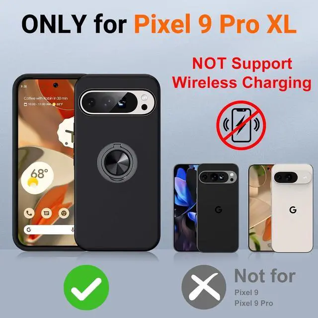Alt view image 2 of 5 - Entronix [Magnetic] Case Compatible with Pixel 9 Pro XL - [Hard Back] Slim Clear