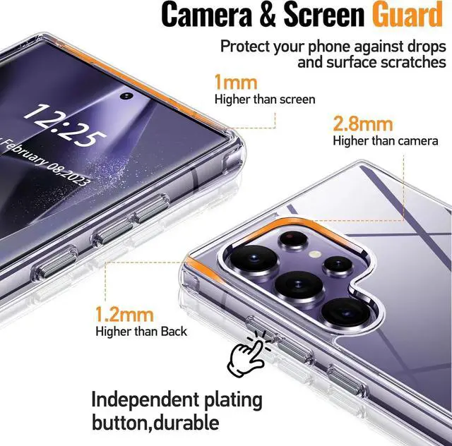 Alt view image 3 of 5 - Entronix Case Compatible with Galaxy S21 Ultra - [Hard Back] Clear Cover