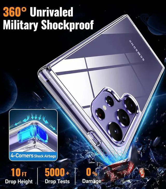 Alt view image 4 of 5 - Entronix Case Compatible with Galaxy S21 Ultra - [Hard Back] Clear Cover