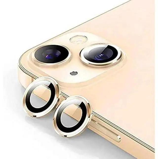 Alt view image 3 of 7 - Entronix Camera Lens Protector Compatible with iPhone 14/14 Plus - Luxury Metal