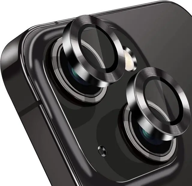 Main image of Entronix Camera Lens Protector Compatible with iPhone 14/14 Plus - Luxury Metal